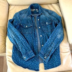 Gap Leopard Denim Shirt